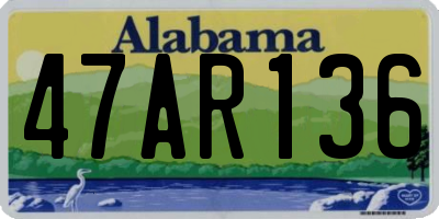 AL license plate 47AR136