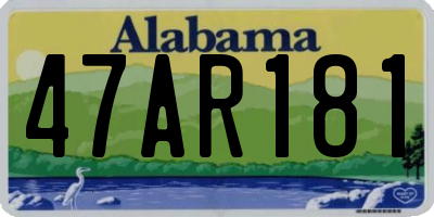 AL license plate 47AR181