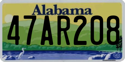 AL license plate 47AR208