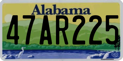 AL license plate 47AR225