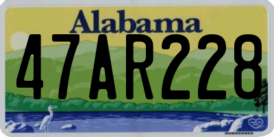 AL license plate 47AR228