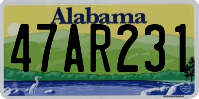 AL license plate 47AR231