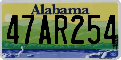 AL license plate 47AR254