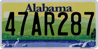 AL license plate 47AR287