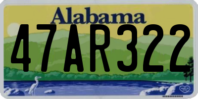AL license plate 47AR322