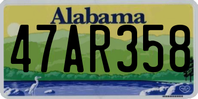 AL license plate 47AR358