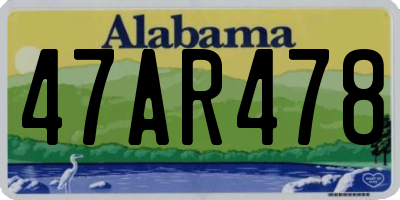 AL license plate 47AR478