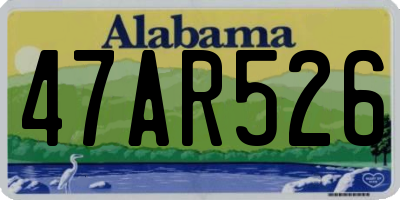 AL license plate 47AR526