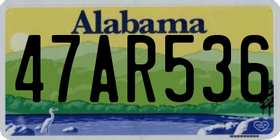 AL license plate 47AR536