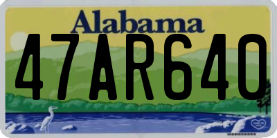 AL license plate 47AR640