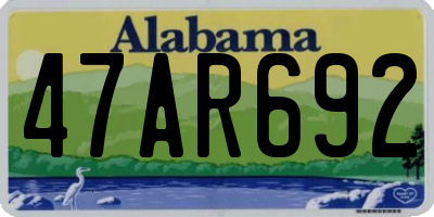 AL license plate 47AR692