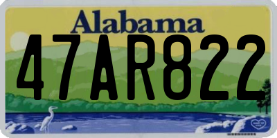 AL license plate 47AR822