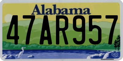 AL license plate 47AR957