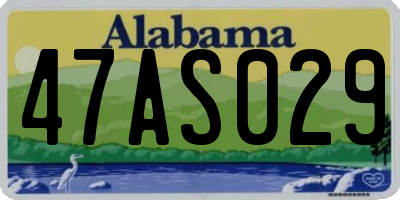 AL license plate 47AS029