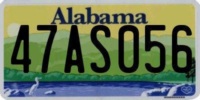 AL license plate 47AS056