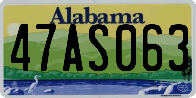 AL license plate 47AS063