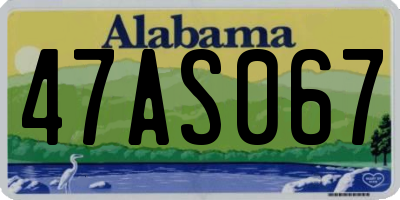 AL license plate 47AS067