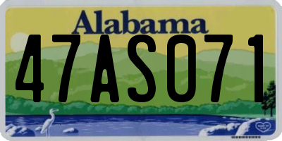 AL license plate 47AS071