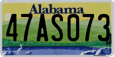 AL license plate 47AS073