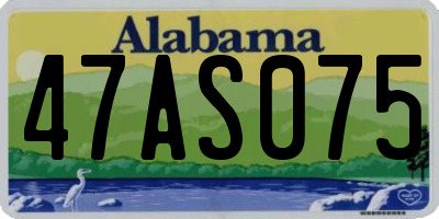 AL license plate 47AS075