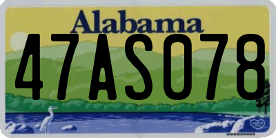 AL license plate 47AS078
