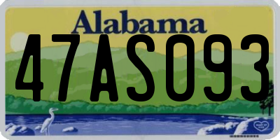 AL license plate 47AS093