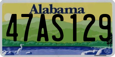 AL license plate 47AS129