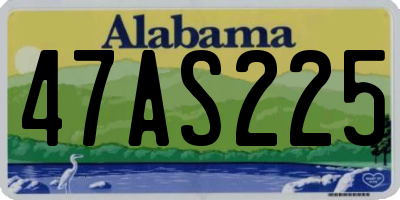 AL license plate 47AS225