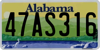 AL license plate 47AS316