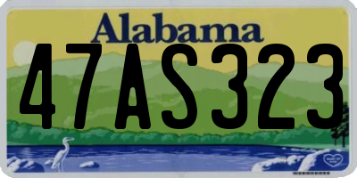 AL license plate 47AS323