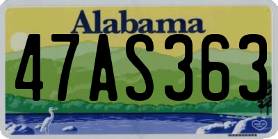 AL license plate 47AS363