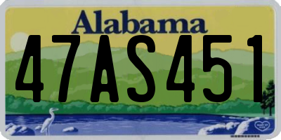 AL license plate 47AS451