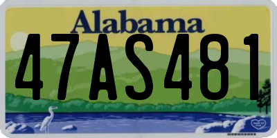 AL license plate 47AS481