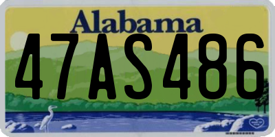 AL license plate 47AS486