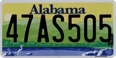 AL license plate 47AS505