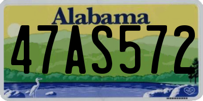AL license plate 47AS572