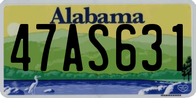 AL license plate 47AS631