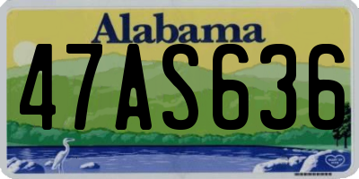 AL license plate 47AS636