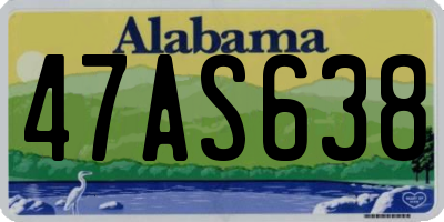 AL license plate 47AS638