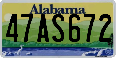 AL license plate 47AS672