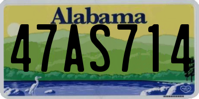 AL license plate 47AS714