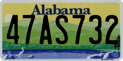 AL license plate 47AS732