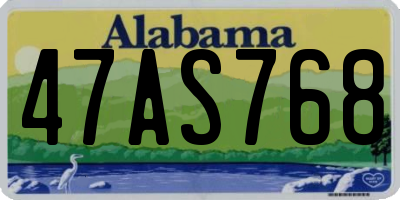 AL license plate 47AS768