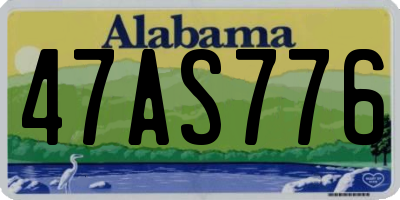 AL license plate 47AS776