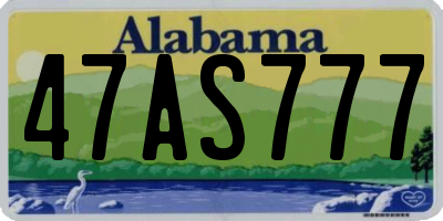 AL license plate 47AS777