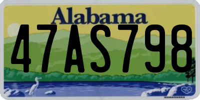 AL license plate 47AS798