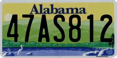 AL license plate 47AS812