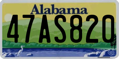AL license plate 47AS820