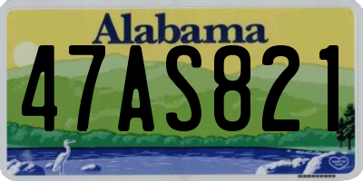 AL license plate 47AS821