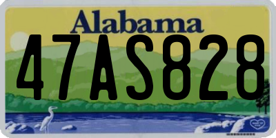 AL license plate 47AS828